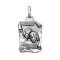 Pendentif en argent vieilli parchemin zodiaque G&eacute;meaux Artemare