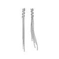 Boucles d'oreille sur Artemare : Boucles d'oreilles pendantes en argent multi-cha&icirc;nes reli&eacute;es par un serpentin lisse et fermoir poussette