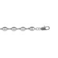 Chaine sur Artemare : Bracelet en argent cha&icirc;ne maille grains de caf&eacute; largeur 6mm et longueur 18cm