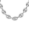 Cha&icirc;ne en argent maille grains de caf&eacute; 9mm longueur 55cm Artemare