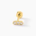 Histoire d'Or Piercing Pirias Acier Jaune Oxyde De Zirconium