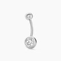 Bijoux sur Grenoble : Histoire d'Or Piercing De Nombril Santuzza Acier Blanc Verre
