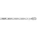 Cha&icirc;ne en argent mailles 1+2 largeur 3mm et longueur 45cm