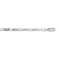 Bracelet en argent cha&icirc;ne maille figaro 1+2 largeur 3mm et longueur 18cm