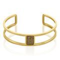 Bijoux sur Grenoble : Imagine Bracelet Jonc Acier Dor&eacute; Maria