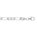 Cha&icirc;ne en argent mailles 1+2 largeur 4mm et longueur 55cm Artemare