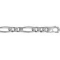 Cha&icirc;ne en argent mailles 1+2 largeur 7mm et longueur 50cm