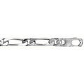 Bracelet en argent cha&icirc;ne maille figaro 1+1 largeur 8mm et longueur 21cm