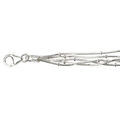 Bracelet en argent plusieurs fils m&ecirc;l&eacute;s orn&eacute;s de petites boules lisses - longueur 19cm