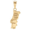 Pendentif en plaqu&eacute; or carte du Portugal petit mod&egrave;le
