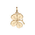 Pendentifs sur Artemare : Pendentif en plaqu&eacute; or &agrave; quatre feuilles nervur&eacute;