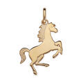 Pendentif en plaqu&eacute; or cheval qui saute
