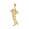 Pendentif en plaqu&eacute; or carte d'Italie petit mod&egrave;le