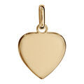 Pendentif en vermeil coeur simple &agrave; graver petit mod&egrave;le - plaque prestige Artemare