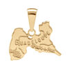 Pendentif en plaqu&eacute; or carte de Guadeloupe