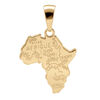 Pendentif en plaqu&eacute; or carte d'Afrique petit mod&egrave;le