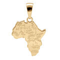Pendentifs sur Artemare : Pendentif en plaqu&eacute; or carte d'Afrique petit mod&egrave;le