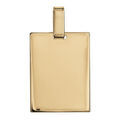 Pendentifs sur Artemare : Pendentif en vermeil plaque G.I. rectangulaire &agrave; graver - dimensions 19mm X 25mm - plaque prestige