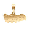 Pendentif en plaqu&eacute; or carte de la Turquie