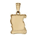 Pendentifs sur Artemare : Pendentif en vermeil parchemin &agrave; graver moyen mod&egrave;le - plaque prestige