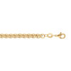 Bracelet en plaqu&eacute; or cha&icirc;ne maille palmier largeur 3mm et longueur 19cm