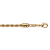 Bracelet en plaqu&eacute; or cha&icirc;ne maille corde largeur 2,3mm et longueur 18cm