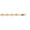 Bracelet en plaqu&eacute; or cha&icirc;ne maille grains de caf&eacute; 5mm longueur 19cm