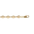 Chaine sur Artemare : Bracelet en plaqu&eacute; or cha&icirc;ne maille grains de caf&eacute; 5mm longueur 19cm