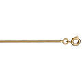 Collier en plaqu&eacute; or maille serpentine diam&egrave;tre 1mm - longueur 45cm Artemare