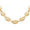 Chaine sur Artemare : Collier en plaqu&eacute; or maille grains de caf&eacute; largeur 7mm et longueur 55cm