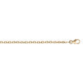 Cha&icirc;ne en plaqu&eacute; or maille for&ccedil;at largeur 2,3mm et longueur 45cm