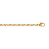 Bracelet en plaqu&eacute; or cha&icirc;ne maille figaro 1+1 largeur 2mm et longueur 18cm