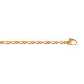 Bracelet en plaqu&eacute; or cha&icirc;ne maille figaro 1+1 largeur 2mm et longueur 18cm