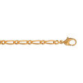 Chaine sur Artemare : Bracelet en plaqu&eacute; or cha&icirc;ne maille figaro 1+1 largeur 3mm et longueur 18cm