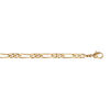 Bracelet en plaqu&eacute; or cha&icirc;ne mailles 1+2 largeur 3mm et longueur 18cm
