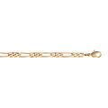 Chaine sur Artemare : Bracelet en plaqu&eacute; or cha&icirc;ne mailles 1+2 largeur 3mm et longueur 18cm