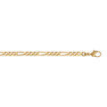 Cha&icirc;ne en plaqu&eacute; or figaro maille 1+3 largeur 3mm et longueur 50cm Artemare