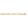 Bracelet en plaqu&eacute; or cha&icirc;ne maille figaro 1+3 largeur 3mm et longueur 18cm