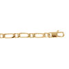 Bracelet en plaqu&eacute; or cha&icirc;ne mailles 1+1 largeur 4mm et longueur 18cm