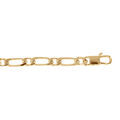 Chaine sur Artemare : Bracelet en plaqu&eacute; or cha&icirc;ne mailles 1+1 largeur 4mm et longueur 18cm