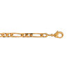 Bracelet en plaqu&eacute; or cha&icirc;ne maille figaro 1+2 largeur 4mm et longueur 18cm