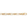 Bracelet en plaqu&eacute; or cha&icirc;ne maille figaro 1+1 largeur 5mm et longueur 21cm