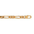 Chaine sur Artemare : Bracelet en plaqu&eacute; or cha&icirc;ne mailles 1+2 largeur 5mm et longueur 21cm