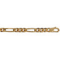 Chaine sur Artemare : Cha&icirc;ne en plaqu&eacute; or figaro maille 1+3 largeur 5mm et longueur 55cm