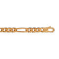 Chaine sur Artemare : Bracelet en plaqu&eacute; or cha&icirc;ne maille figaro 1+3 largeur 5mm et longueur 21cm