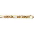 Chaine sur Artemare : Cha&icirc;ne en plaqu&eacute; or figaro maille 1+3 largeur 6mm et longueur 55cm