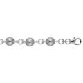 Chaine sur Artemare : Collier en argent alternance de boules marseillaises et maillon simple - longueur 40cm r&eacute;glable