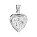 Pendentif en argent cassolette coeur ouvrag&eacute; - possibilit&eacute; d'ins&eacute;rer 1 ou 2 photos droite et gauche Artemare
