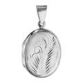 Pendentifs sur Artemare : Pendentif en argent cassolette ovale ouvrag&eacute; - possibilit&eacute; d'ins&eacute;rer 1 ou 2 photos droite et gauche