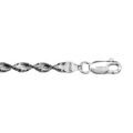 Bracelets sur Artemare : Bracelet en argent cha&icirc;ne vrill&eacute;e et brillante - longueur 18cm